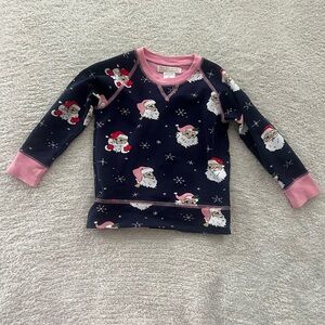 The Beaufort Bonnet Company Navy Cassidy Comfy Crewneck Dear Santa - 2T
